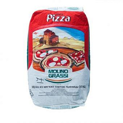 Мука для пиццы мягких сортов Molino Grassi красный мешок 1 кг Италия 