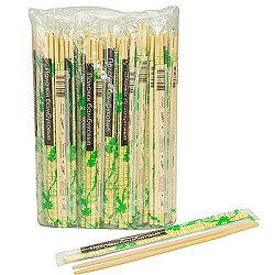 Палочки бамбуковые Premium 19.5 прозрачная упаковка разделённые 100пар